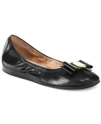 Shop Cole Haan Tali Bow Ballet Flats In Black