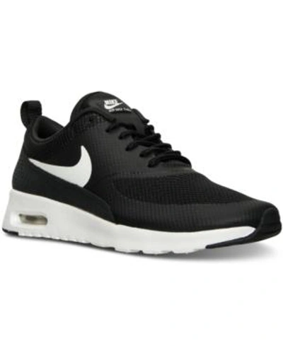 Shop Nike Women's Air Max Thea Running Sneakers From Finish Line In Black/summit White