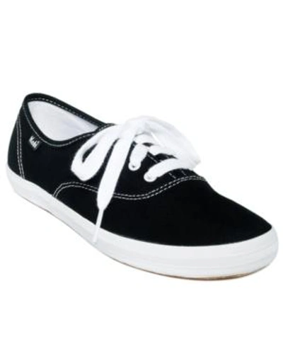 Shop Keds Women's Champion Ortholite Lace-up Oxford Fashion Sneakers From Finish Line In Black