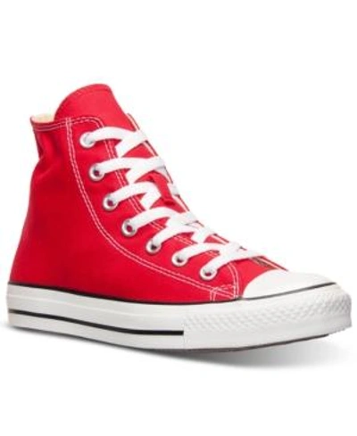 Shop Converse Women's Chuck Taylor Hi Top Casual Sneakers From Finish Line In Red