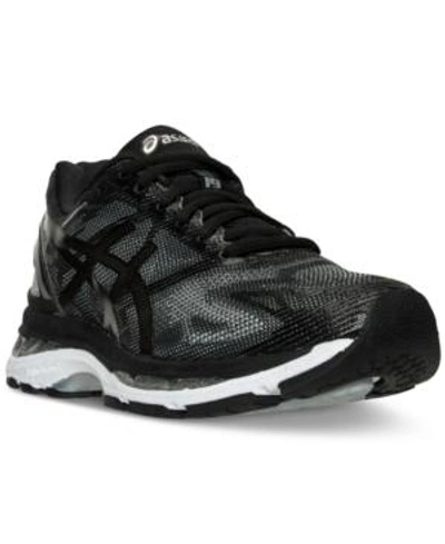 Shop Asics Women's Gel-nimbus 19 Running Sneakers From Finish Line In Black/onyx/silver