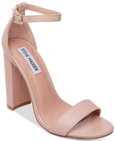 Shop Steve Madden Carrson Two-piece Sandals In Blush Leather