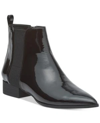 Shop Dkny Talie Chelsea Booties, Created For Macy's In Black Patent