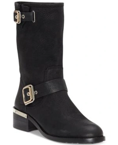 Shop Vince Camuto Women's Windy Moto Boots Women's Shoes In Black