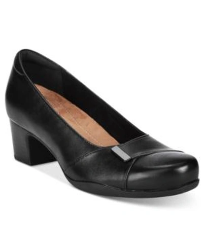Shop Clarks Artisan Women's Rosalyn Belle Pumps Women's Shoes In Black Leather