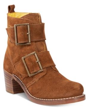 frye double buckle boot