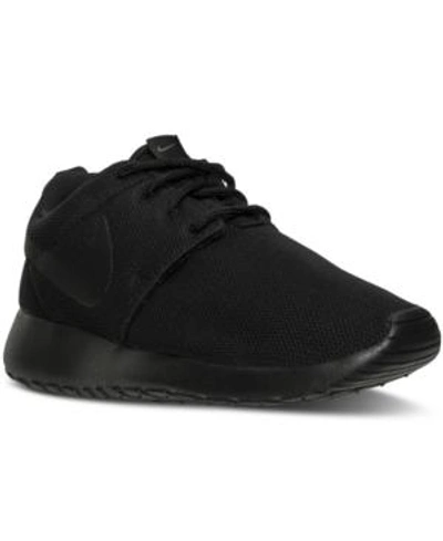 Shop Nike Women's Roshe One Casual Sneakers From Finish Line In Black/black/dark Grey