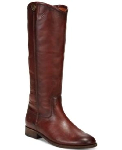 Shop Frye Women's Melissa Button 2 Tall Leather Boots Women's Shoes In Dark Red