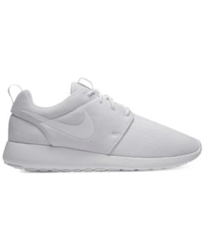 Shop Nike Women's Roshe One Casual Sneakers From Finish Line In White/white-pure Platinum