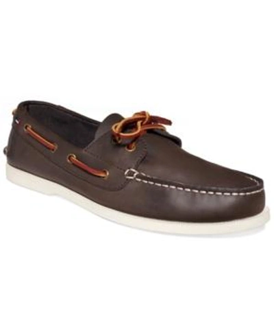 Tommy Hilfiger Men's Bowman Boat Shoes Men's Shoes In Coffee Bean | ModeSens