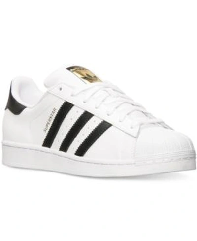 Shop Adidas Originals Adidas Men's Superstar Casual Sneakers From Finish Line In White/black/white
