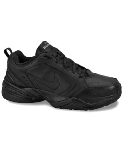 Shop Nike Men's Air Monarch Iv Training Sneakers From Finish Line In Black/black