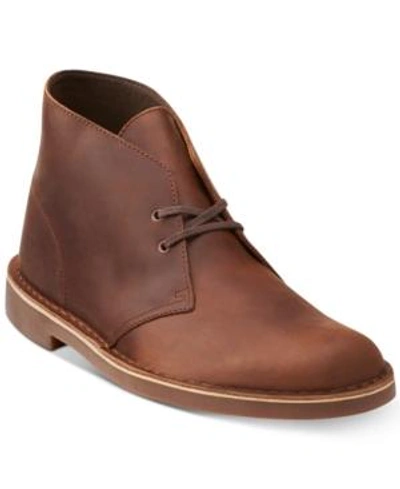 Shop Clarks Men's Bushacre 2 Chukka Boot Men's Shoes In Dark Brown Leather