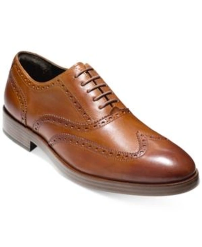 Shop Cole Haan Men's Henry Grand Short Wing-tip Oxfords Men's Shoes In Light Brown