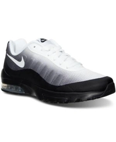 Shop Nike Men's Air Max Invigor Print Running Sneakers From Finish Line In Black/white/cool Grey