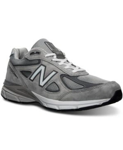 Shop New Balance Men's 990v4 Running Sneakers From Finish Line In Grey/castlerock