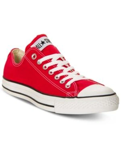 Shop Converse Men's Chuck Taylor All Star Sneakers From Finish Line In Red/white