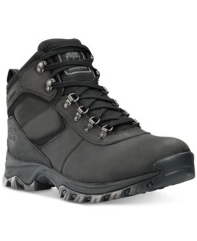 Shop Timberland Men's Mt. Maddsen Mid Waterproof Hiking Boots From Finish Line In Black