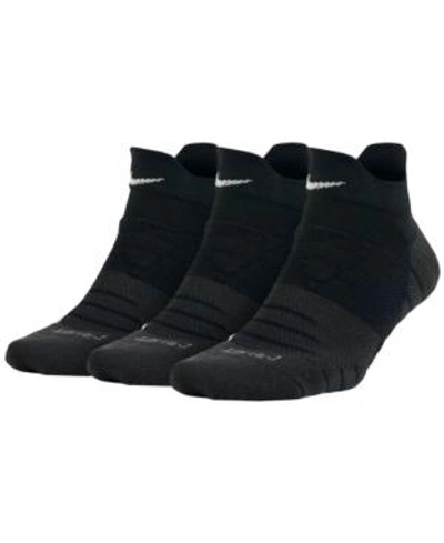 Shop Nike 3-pk. Dry Low-rise Training Socks In Black/white