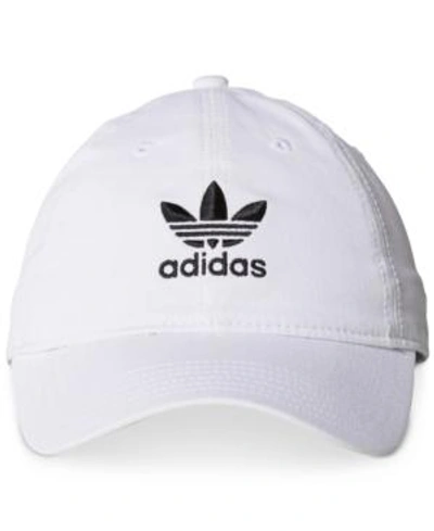 Shop Adidas Originals Originals Women's Cotton Relaxed Cap In White