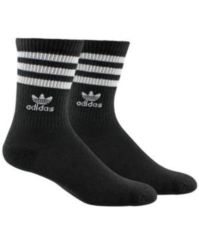 Shop Adidas Originals Cushioned Crew Socks In Black/white