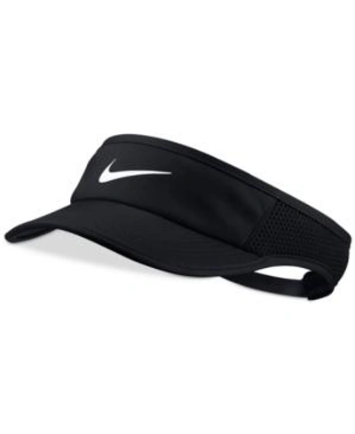 Shop Nike Court Aerobill Tennis Visor In Black