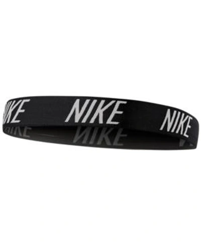 Shop Nike Logo Headband In Black/white