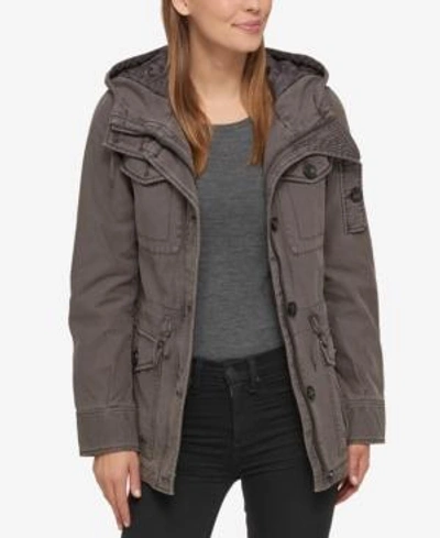 Levi's Women's Hooded Military Jacket In Grey | ModeSens