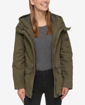 levi's hooded military jacket womens