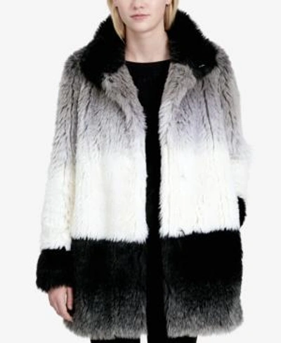 Shop Calvin Klein Faux-fur Coat In Ombre