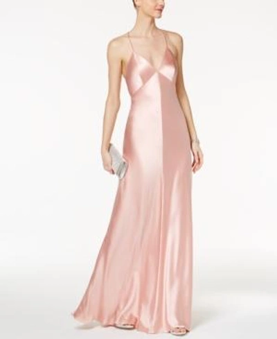 Shop Jill Jill Stuart Satin Slip Gown In Peach Blossom