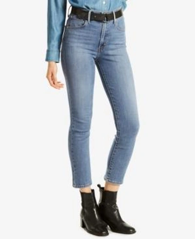 Shop Levi's Mile High Cropped Skinny Jeans In Indigo Splash
