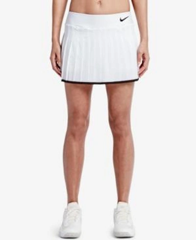 Shop Nike Court Victory Dri-fit Pleated Tennis Skirt In White