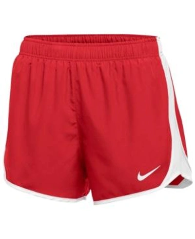 Shop Nike Dry Tempo Team Running Shorts In Scarlet/white