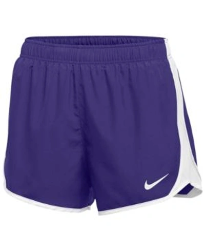 Shop Nike Dry Tempo Team Running Shorts In Purple/white