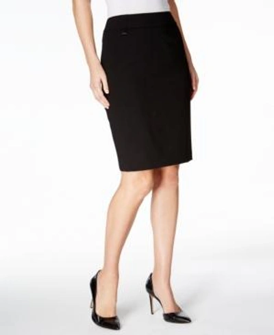 Shop Calvin Klein Petite Pencil Skirt In Black