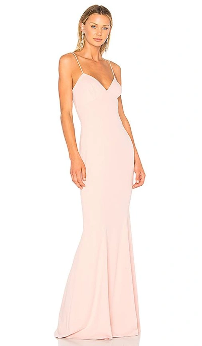 Shop Katie May Luna Gown In Dusty Rose
