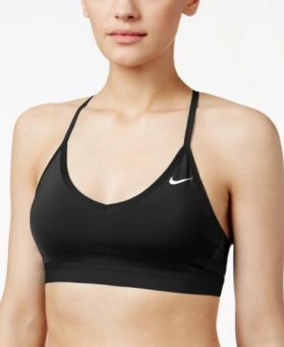 Shop Nike Pro Indy Padded Low-impact Sports Bra In Black