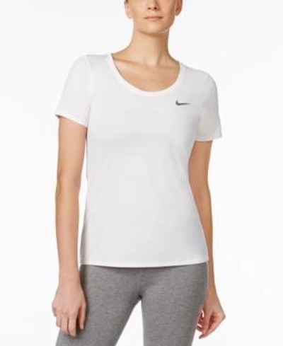 Shop Nike Dry Legend Scoop Neck Training Top In White