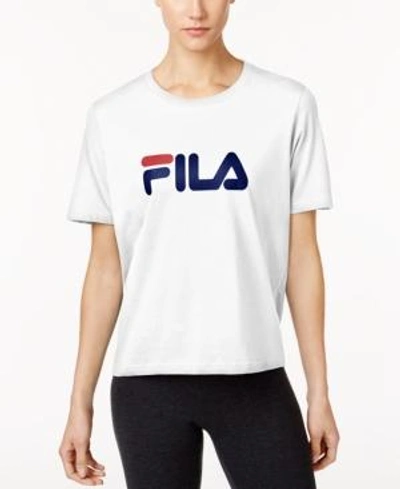 Shop Fila Women's Miss Eagle Cotton T-shirt In White