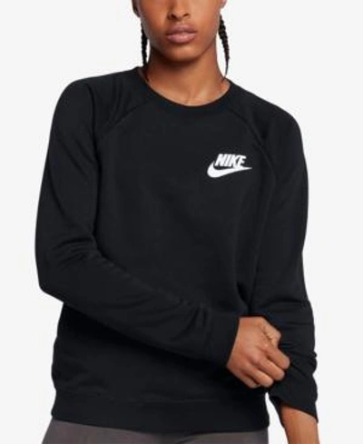 Shop Nike Sportswear Rally French Terry Sweatshirt In Black/white