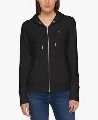 Tommy Hilfiger Women's French Terry Hoodie, Created For Macy's In Black