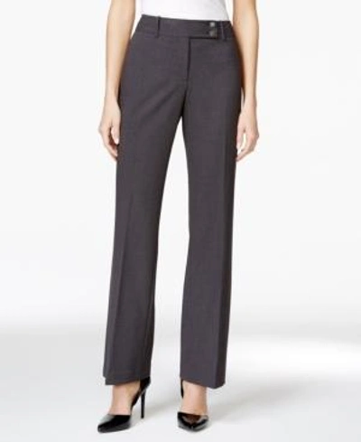 Shop Calvin Klein Fit Solutions Curvy Straight-leg Trousers In Charcoal