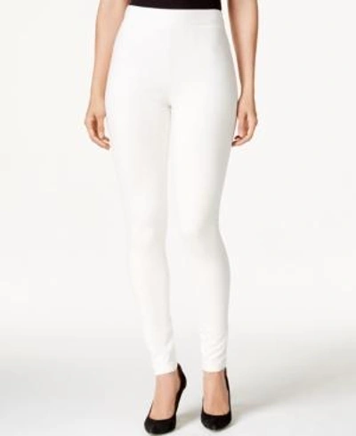 Shop Vince Camuto Ponte-knit Leggings In Vanilla