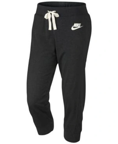 Shop Nike Sportswear Capri Pants In Black Heather/sail