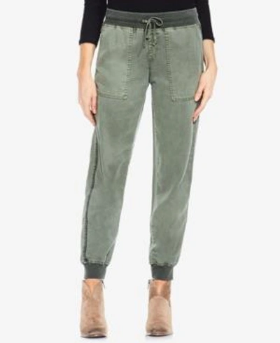 Shop Vince Camuto Two By  Ribbed Twill Jogger Pants In Hunter Green