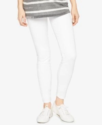 Shop 7 For All Mankind Maternity White Wash Skinny Jeans In Clean White