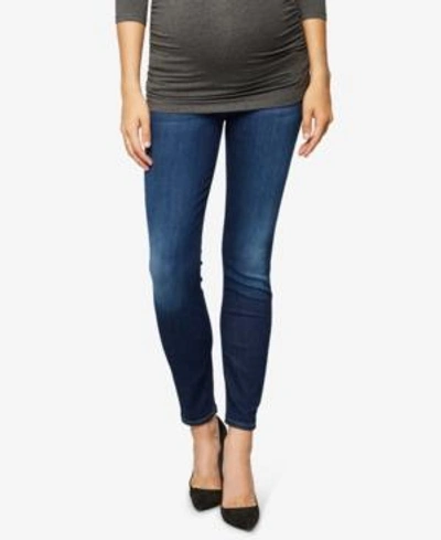 Shop 7 For All Mankind Maternity Dark Wash Skinny Jeans In Duchess