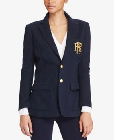 Shop Polo Ralph Lauren Custom-fit Fleece Blazer In Aviator Navy