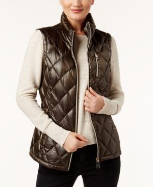 calvin klein quilted metallic puffer vest